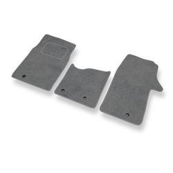 Tapis de sol velours pour Renault Trafic III (2014-....) - Premium tapis de voiture - gris - DGS Autodywan