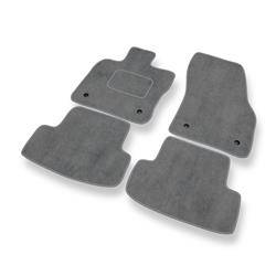 Tapis de sol velours pour SEAT Ateca (2016-....) - Premium tapis de voiture - gris - DGS Autodywan