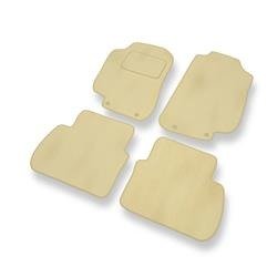 Tapis de sol velours pour Saab 9-5 I (1997-2010) - Premium tapis de voiture - beige - DGS Autodywan