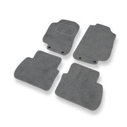 Tapis de sol velours pour Saab 9-5 I (1997-2010) - Premium tapis de voiture - gris - DGS Autodywan