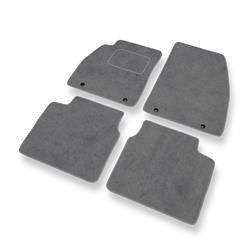 Tapis de sol velours pour Saab 9-5 II (2010-2012) - Premium tapis de voiture - gris - DGS Autodywan