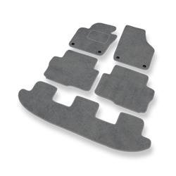 Tapis de sol velours pour Seat Alhambra II (2010-2020) - Premium tapis de voiture - gris - DGS Autodywan