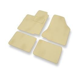 Tapis de sol velours pour Seat Cordoba I 6K (1993-2002) - Premium tapis de voiture - beige - DGS Autodywan