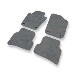 Tapis de sol velours pour Seat Ibiza IV (2008-2017) - Premium tapis de voiture - gris - DGS Autodywan