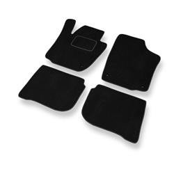 Tapis de sol velours pour Seat Toledo IV (2012-2018) - Premium tapis de voiture - noir - DGS Autodywan