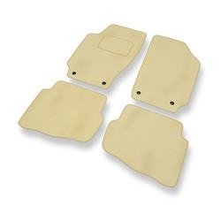 Tapis de sol velours pour Skoda Fabia I (1999-2007) - Premium tapis de voiture - beige - DGS Autodywan