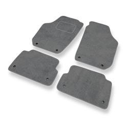 Tapis de sol velours pour Skoda Fabia II (2007-2014) - Premium tapis de voiture - gris - DGS Autodywan