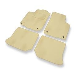 Tapis de sol velours pour Skoda Octavia I (1996-2010) - Premium tapis de voiture - beige - DGS Autodywan