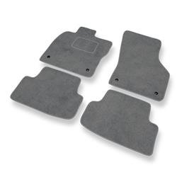 Tapis de sol velours pour Skoda Octavia III (2013-2019) - Premium tapis de voiture - gris - DGS Autodywan