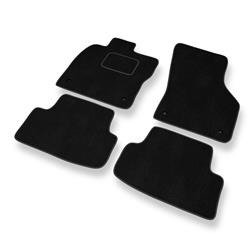 Tapis de sol velours pour Skoda Octavia III (2013-2019) - Premium tapis de voiture - noir - DGS Autodywan