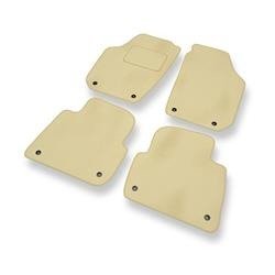 Tapis de sol velours pour Skoda Praktik I (2007-2015) - Premium tapis de voiture - beige - DGS Autodywan