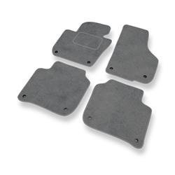 Tapis de sol velours pour Skoda Superb II (2008-2015) - Premium tapis de voiture - gris - DGS Autodywan