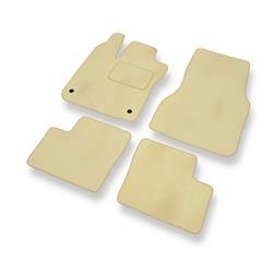 Tapis de sol velours pour Smart ForTwo III (2014-....) - Premium tapis de voiture - beige - DGS Autodywan