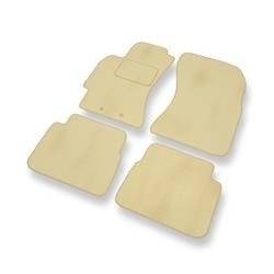 Tapis de sol velours pour Subaru Forester III (2008-2013) - Premium tapis de voiture - beige - DGS Autodywan