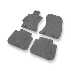 Tapis de sol velours pour Subaru Forester IV (2012-2018) - Premium tapis de voiture - gris - DGS Autodywan