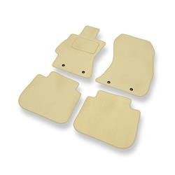 Tapis de sol velours pour Subaru Legacy V (2009-2015) - Premium tapis de voiture - beige - DGS Autodywan