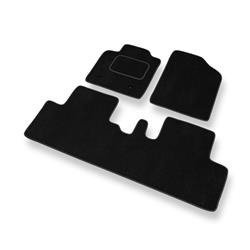 Tapis de sol velours pour Toyota Avensis Verso II (2003-2008) - Premium tapis de voiture - noir - DGS Autodywan