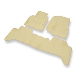 Tapis de sol velours pour Toyota Land Cruiser J100 (1998-2007) - Premium tapis de voiture - beige - DGS Autodywan