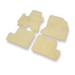 Tapis de sol velours pour Toyota RAV4 II (2000-2005) - Premium tapis de voiture - beige - DGS Autodywan