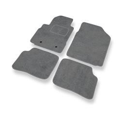 Tapis de sol velours pour Toyota Yaris I (3 portes) (1999-2005) - Premium tapis de voiture - gris - DGS Autodywan