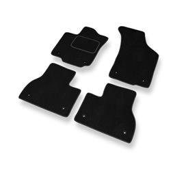 Tapis de sol velours pour Volkswagen Phaeton (version courte) (2002-2016) - Premium tapis de voiture - noir - DGS Autodywan