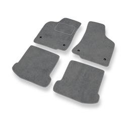 Tapis de sol velours pour Volkswagen Polo III (1994-2001) - Premium tapis de voiture - gris - DGS Autodywan