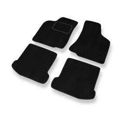 Tapis de sol velours pour Volkswagen Polo III (1994-2001) - Premium tapis de voiture - noir - DGS Autodywan