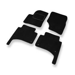 Tapis de sol velours pour Volkswagen Touareg I (2002-2010) - Premium tapis de voiture - noir - DGS Autodywan