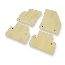 Tapis de sol velours pour Volvo C70 II (2006-2014) - Premium tapis de voiture - beige - DGS Autodywan