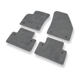 Tapis de sol velours pour Volvo C70 II (2006-2014) - Premium tapis de voiture - gris - DGS Autodywan