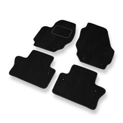 Tapis de sol velours pour Volvo S80 II (2006-2016) - Premium tapis de voiture - noir - DGS Autodywan