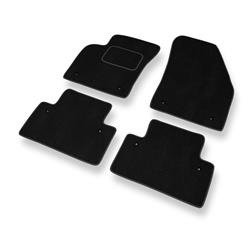 Tapis de sol velours pour Volvo V50 I (2004-2012) - Premium tapis de voiture - noir - DGS Autodywan