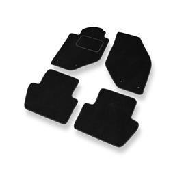 Tapis de sol velours pour Volvo V70 I (1997-2000) - Premium tapis de voiture - noir - DGS Autodywan