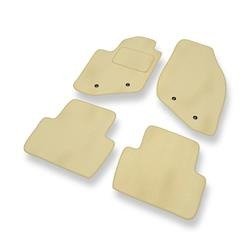 Tapis de sol velours pour Volvo V70 II (2000-2007) - Premium tapis de voiture - beige - DGS Autodywan