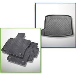 Kit tapis de coffre et tapis de voiture TPE pour: BMW 2 F45 Active Tourer  (09.2014-10.2021) - banquette arrière fixe / non coulissante; aussi pour  hybrides