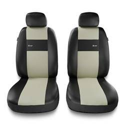 Housses de siège universelles pour Alfa Romeo Stelvio (2017-2019) - housse siege voiture universelles - couverture siege conducteur - beige - Auto-Dekor - X-Line 1+1