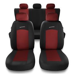 Housses de siège universelles pour Audi A4 B5, B6, B7, B8, B9 (1995-....) - housse siege voiture universelles - couverture siege - rouge - Auto-Dekor - Sport Line