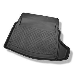 Tapis de coffre pour Mercedes-Benz Classe C W205 Berline (03.2014-11.2020) - bac de coffre - protection de coffre voiture - Aristar - Guardliner - sièges arrière rabattables (divisés); cavité droite amovible dans les modèles avec filet latéral