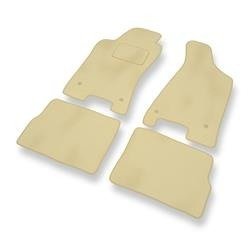 Tapis de sol velours pour Audi 80 IV B4 (1991-1996) - Premium tapis de voiture - beige - DGS Autodywan