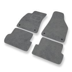 Tapis de sol velours pour Audi A4 II B6 (2000-2005) - Premium tapis de voiture - gris - DGS Autodywan