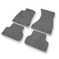 Tapis de sol velours pour Audi A5 II F5 (2016-....) - Premium tapis de voiture - gris - DGS Autodywan