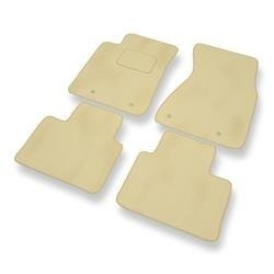 Tapis de sol velours pour Audi A8 I D2 (1994-2002) - Premium tapis de voiture - beige - DGS Autodywan