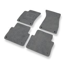 Tapis de sol velours pour Audi A8 II D3 (version courte) (2002-2010) - Premium tapis de voiture - gris - DGS Autodywan