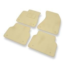 Tapis de sol velours pour Audi A8 III D4 (version courte) (2010-2017) - Premium tapis de voiture - beige - DGS Autodywan