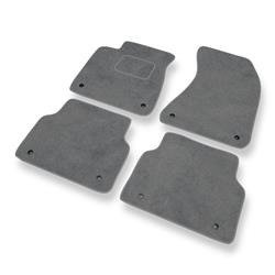 Tapis de sol velours pour Audi A8 III D4 (version courte) (2010-2017) - Premium tapis de voiture - gris - DGS Autodywan