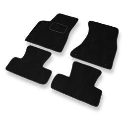 Tapis de sol velours pour Audi Q5 I 8R (2008-2016) - Premium tapis de voiture - noir - DGS Autodywan