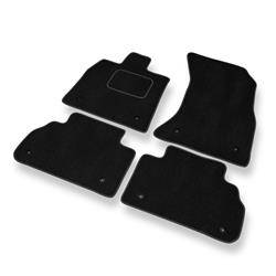 Tapis de sol velours pour Audi Q5 II (2017-....) - Premium tapis de voiture - noir - DGS Autodywan