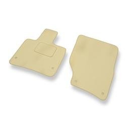 Tapis de sol velours pour Audi Q7 I (2005-2015) - Premium tapis de voiture - beige - DGS Autodywan