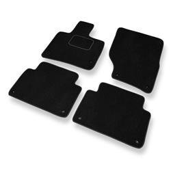 Tapis de sol velours pour Audi Q7 I (2005-2015) - Premium tapis de voiture - noir - DGS Autodywan