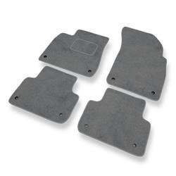 Tapis de sol velours pour Audi Q7 II (2015-....) - Premium tapis de voiture - gris - DGS Autodywan